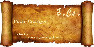 Buda Csongor névjegykártya